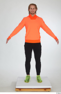 Erling black tracksuit dressed orange long sleeve t shirt sports standing whole body yellow sneakers 0025.jpg